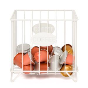 Koffiecups houder - Capsulehouder nespresso - Capsulehouder dolce gusto - ijzer - Koffiehouder wit