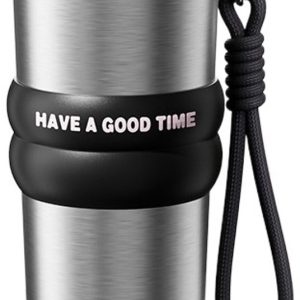 Luxe Thermosbeker met Rietje - 710ML - RVS 316 met Keramische Coating - Ijskoffie Beker & Travel Mug - Warm & Koud - Dubbelwandig Geïsoleerde Waterfles - BPA Vrij - Koffiebeker To Go - Smaakneutraal & Geurloos - Past in Bekerhouder Auto - zilver