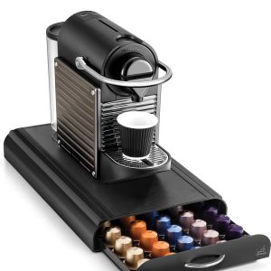 Luxe capsule houder met lade - opbergelement - tbv Nespresso cuphouder- machine standaard - 50 cups