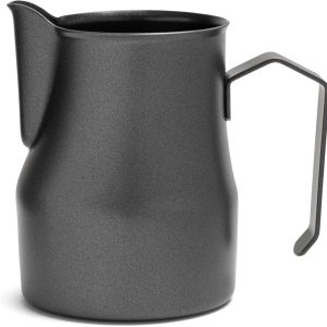 Melkkannetje Opschuim - 500ml - Italiaans - Zwart - RVS - Melkopschuimkan - Melkkan - Espressomachine - Barista Essentials