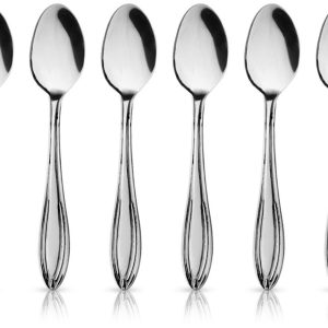 Orion Conic Serie - Roestvrijstalen Espresso Lepeltjes - 6 Stuks - Geschikt Voor Vaatwasser - Elegant