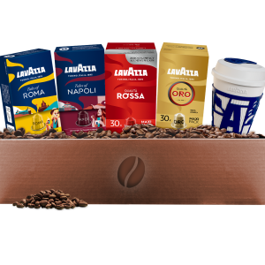 Proefpakket Lavazza - 80 koffiecapsules + Travelmug