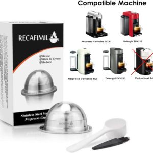 3 delige Herbruikbare Vertuo Koffie Capsule Pods Voor Nespresso Vertuo-Eco-vriendelijk & Kostenbesparend