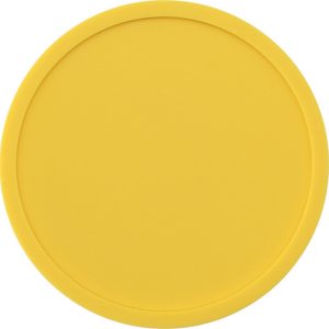 8 stuks onderzetters, dik ontwerp (0,2 inch) ronde mokken onderzetters set van 8, siliconen onderzetters voor drankjes, koffiepads bierbarmat - geel - 10x0.5cm