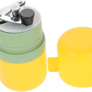 Draagbare handmatige koffiemolen met draaimechanisme, handmatige maalfunctie voor kamperen en reizen, maalinstellingen voor een verse koffie-ervaring, compact ontwerp voor gebruik buitenshuis en thuisavonturen.