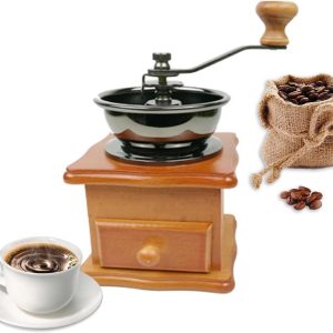 Handleiding Vintage Antieke Houten Hand Slijpmachine Koffiemolen
