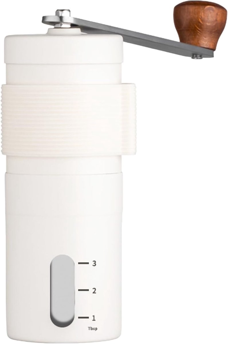 Handmatige koffiemolen - Draagbare handkoffiemolen met keramische braam, instelbare grofheid, roestvrij staal 304, perfect voor reizen, kamperen en thuisgebruik