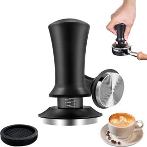 Koffie En Espresso Tamper - ø 51 Mm - Stamper Voor Het Aandrukken Van Gemalen Koffie - Aandrukken Van Gemalen Koffie - Van Roestvrij Staal - Koffieverdeler - Koffie Stamper - Espresso Leveler - Draad Onderkant - Espressomachine - Barista Essentials