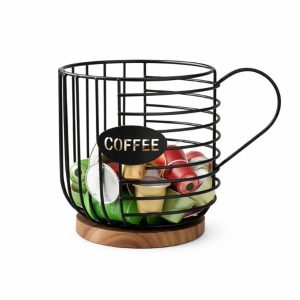 Koffiecups houder - Capsulehouder nespresso - Capsulehouder dolce gusto - ijzer - Koffiehouder zwart