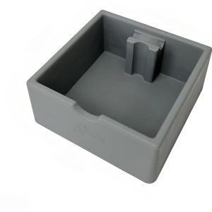 Koffiedik klopbak, geschikt voor filterdrager, espressomachine, ABS-materiaal, koffiedik klopbak, 16 x 15 x 6,5 cm, klopbak voor koffiemachine, rechte opening, geschikt voor filterkoffiemachine, grijs