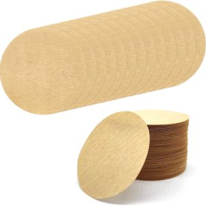 Koffiefilterpapier - 400 Stuks - Koffiefilters - Papieren - Houtvezel - Filters - Rond - Vervanging Van Micropapierfilters - Barista-gereedschappen - Voor Koffie- En Espressomachines - 58mm - Khaki