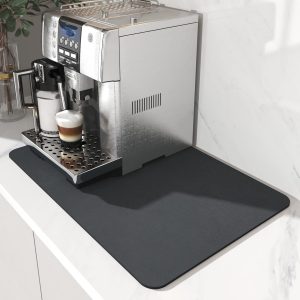 Koffiemat Verberg Vlekken Rubberen Achterkant Absorberende Afwasmat voor Aanrecht - Koffiebar Accessoires Past Onder Koffiezetapparaat Koffiezetapparaat Koffiepot Espressomachine Afwasrek