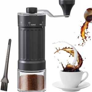 Koffiemolen - Bonenmaler voor Koffiebonen - Handmatige koffiemolen - 30 g Capaciteit - Compacte Conische Braammolen - perfect voor meerdere kopjes baristakwaliteit koffie - Pour-over - Cafetière - Reizen - Kamperen - Kantoor