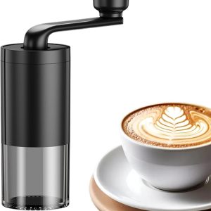 Koffiemolen: handmatige conische molen, traploze maalgraadinstelling, compact reisontwerp, draagbare maalmolen van roestvrij staal, duurzaam, veilig voor thuisgebruik, camping, kantoor, druppelkoffie