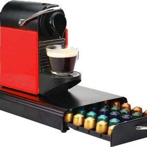 Luxe Nespresso Capsule Houder met Lade -Cups Houder - 50 Capsules - 42 x 21.5 x 6 cm