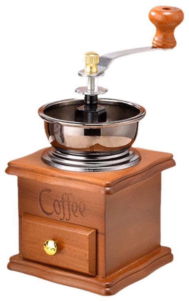 Mini retro koffiezetapparaat met handslinger, handmolen, handmatige koffiemolen voor in de keuken