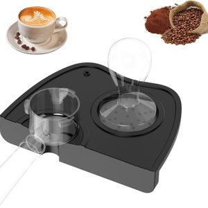 Tampermat - Tampingmat - Tamper Ondersteuning - Koffie Tampen Mat - Espresso Mat - Siliconen - Antislip - Koffieaanstampmat - Portafilter Mat - Espressomachine - Barista Essentials - Ideaal Portafilteraccessoire Voor Keukenbar Café - Zwart