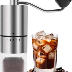 Vitdipy - Handmatige Koffiemolen - 5 Instelbare Standen - Handkoffiemolen - Antislip Ontwerp - Perfect voor Espresso