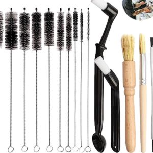 reinigingsborstel koffiemachine - 15 stuks - barista accessoires - reinigingsborstelset - Reinigingsborstel voor koffiezetapparaat - Reinigingsborstel voor koffieuitloop en melkslang koffiemachine - reinigingsborstel espressomachine