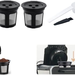 2 stuks - Herbruikbare K-Cup koffiepads - Navulbare koffiepads - Koffiefilters - K-Cup koffiefilters - Herbruikbaar - Zwart - Voor Ninja CFP300 Brew koffiezetapparaat