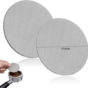 2 stuks Puck Screen 51 mm, roestvrijstalen filter voor espressomachine, 1 mm en 1,7 mm dikte, herbruikbaar