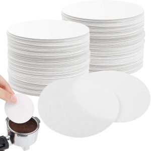 400 Stuks - Ronde koffiefilterpapier - 58 mm - Koffiefilters - Espresso Distributie Filter - Rond espressofilterpapier - Vervangingsfilter - Geschikt Voor Koffie- en Espressomachines - Moka pot koffiefilters - Wit