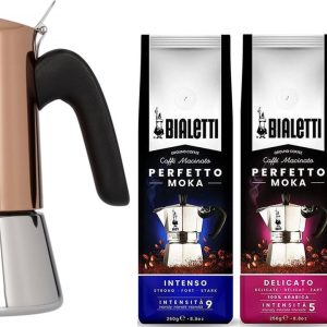Bialetti Venus Copper Percolator 6 kops + Bialetti koffiepakket 3 x 250gr