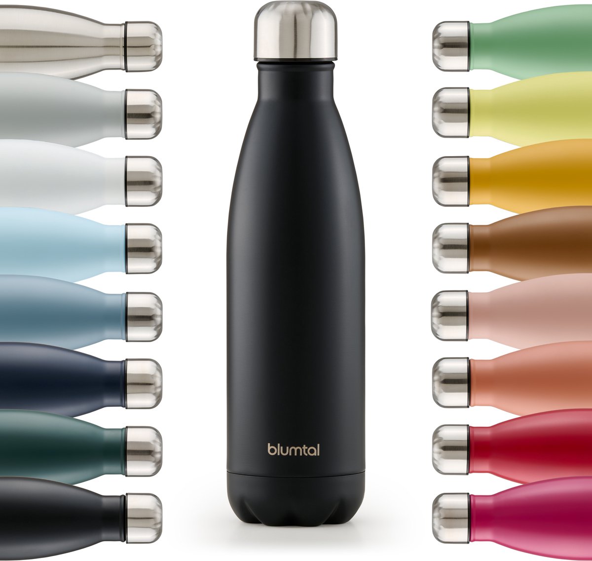 Blumtal Thermosfles - Met dubbele wand - Thermosbeker Koffie, Thee en Koele dranken - Travel Mug - 1000ml - Zwart