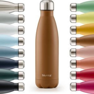 Blumtal Thermosfles - Met dubbele wand - Thermosbeker Koffie, Thee en Koele dranken - Travel Mug - 500ml - Pumpkin Spice - Oranje