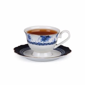 Bricard Bron koffieset 12-delig blauw kunststof voor koffie en thee