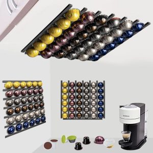 Capsulehouder voor Dolce Gusto en Krups - Universele koffiecapsulehouder en capsuledispenser - Compatibel met alle merken, inclusief Tassimo en Dolce Gusto capsules (6 strepen)
