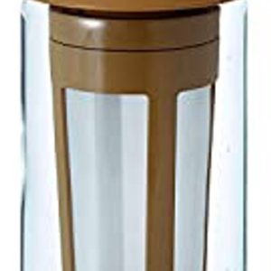 Cold Brew Koffiekan - 1000 ml Glazen Carafe Met Infuser - Voor IJskoffie & IJsthee - Gemakkelijk Vullen En Schoonmaken - Khaki