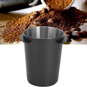 Daity 1 58mm koffiepoederreservoir, accessoire voor espressomachine, onderdeel voor de koffiepoederdispenser, geschikt voor koffiezetapparaten voor thuisgebruik, zwart.
