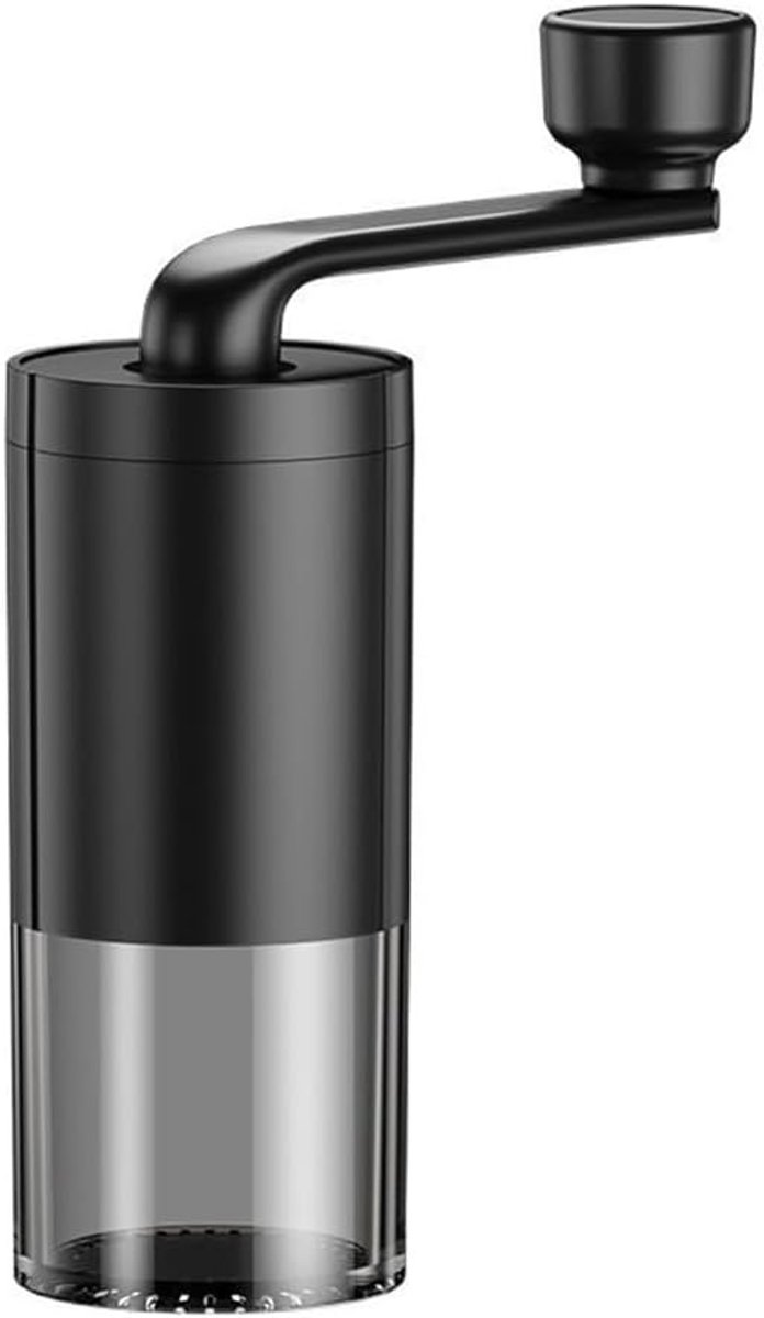 Daity Eén handmatige koffiemolen met instelbare maalgraad voor het nauwkeurig malen van espresso en cafetièrekoffie. Draagbaar, handbediend ontwerp, perfect voor reizen, kamperen en buitenactiviteiten (zwart).