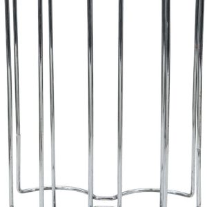 Fackelmann 42163 Tassimo capsulehouder, Tassimo padhouder, draaibare koffiecapsulehouder, verchroomd staal, 28,5 x 17,5 cm