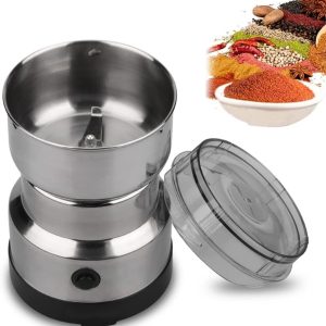 Graanmolen - Elektrische graanmolen - 300ml - Koffiemolen - Specerijenmolen - Multifunctionele Slijpmachine - Voor Granen Noten Bonen Kruiden Bonen - Keuken Accesoire - Zilver
