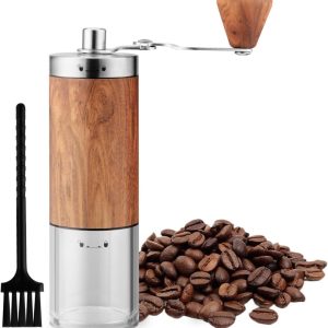 Handmatige koffiemolen - Handmatige conische koffiemolen van roestvrij staal, geschikt voor espresso, French press en filterkoffie - Draagbare koffiemolen, geschikt voor thuis, op de camping en op reis.