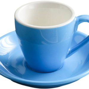 JeiibrZui Espressokopje - Espresso Shotkopje - Capaciteit 80 Ml Voor Geconcentreerde Koffie - 1 - Perfect Voor Espressomachines Elegant Blauw