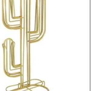 Koffie nespresso cuphouder - cactus - Goud - 40 cups - Koffiecups houder/standaard - Metalen cactus
