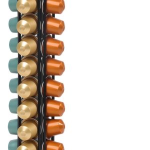 Koffiecapsulehouder - capsule-opbergdoos - draaibare koffiecapsulehouder - opbergrek voor koffiestation op het aanrecht - geschikt voor Nespresso - biedt plaats aan 40 koffiecapsules