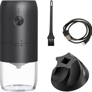 Koffiemolen - USB oplaadbare elektrische koffiemolen - Uitgerust met keramische conische messen - Draagbare koffiebonen- en specerijenmolen - Instelbare maalgraad voor espresso en filterkoffie - Stil ontwerp, geschikt voor thuis en op reis