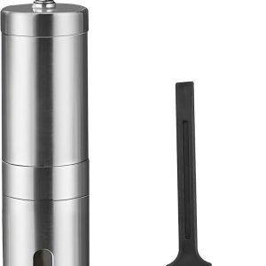 Koffiemolen handmatig - Handmatige - rvs- Bonenmaler met verstelbare standen - 25-30g capaciteit - Met een kwast - Afneembaar - Wasbaar - Koffiemaler - geschikt voor Aeropress, filterkoffie, espresso, French Press en Turkse koffie