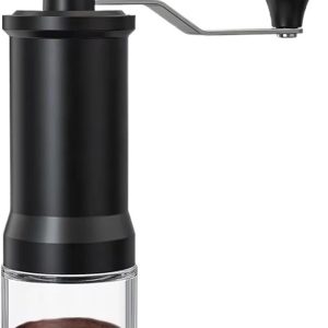 Maalmolen - Koffiemolen - Koffiemolen Handmatig - Zeer Nauwkeurige Dubbele Lagering Voor Interne Afstelling - Met Keramische Conische Maalschijven Voor Espresso, French Press En Pour-Over Koffie - Zwart