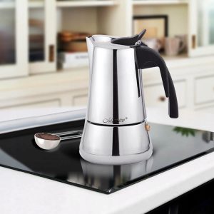 Maestro Kookpot voor 4 Kopjes Espresso, 200ml, RVS