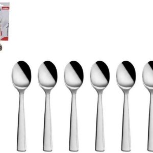 Orion - Stalen Espresso Lepeltjes - Zilver - 6 Stuks