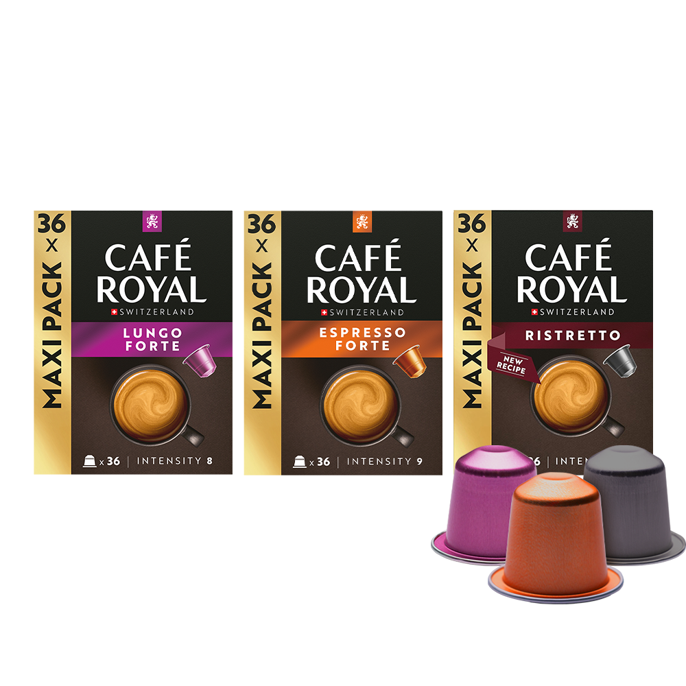 Proefpakket Café Royal koffies - 108 koffiecups
