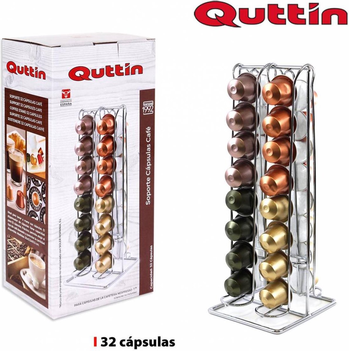 Quttin Capsulehouder - Houder voor 32 koffiecapsules