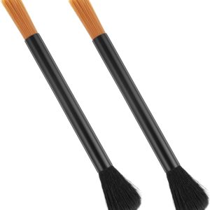 Reinigingsborstel - 2 Stuks Koffiemolenreinigingsborstels - Dubbele Kop voor Het Reinigen en Afstoffen van Koffiemolens - Reinigingsborstel voor Koffiemachines - Barista-Gereedschap voor Espresso - Thuisgebruik In De Keuken
