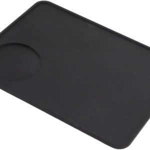 Tamper Mat - Koffiezetapparaat mat - Siliconen - Antislip - Bescherm het aanrechtblad - Koffiemachine bescherming - Koffiemat - Koffiepoeder pers pad - Poederperskussen - Geschikt voor Thuisbarista's - Geschikt voor espressomachines - 20*15cm - Zwart