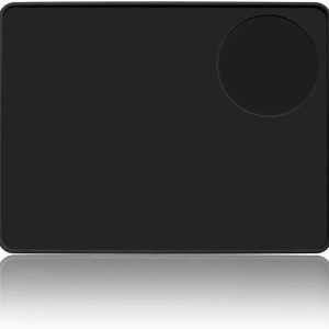 Tamper Mat - Plat - Stevige antislip tamper mat voor espressomachines - Siliconen van voedingskwaliteit - Beschermt uw aanrecht en filterdrager - Perfect voor de thuisbarista - 20 x 15 cm - Zwart